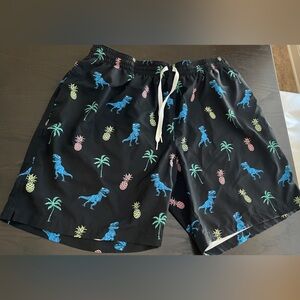 CHUBBIES Classic Dinosaur Pineapple Swim Trunks "The Thigh-napples" Sz XXL 🦖🍍